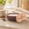 Load image into Gallery viewer, Alma Slow Roast hand-cast stone soy candle by Texan Crafts