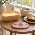 Load image into Gallery viewer, Alma Sunday Loaf hand-cast stone soy candle by Texan Crafts