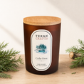 Load image into Gallery viewer, Luna Cedar Frost hand-poured soy candle by Texan Crafts