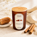 Load image into Gallery viewer, Luna Cinnamon Drift hand-poured soy candle by Texan Crafts