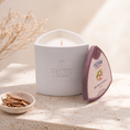 Load image into Gallery viewer, Mica Driftwood Cream hand-cast stone soy candle by Texan Crafts