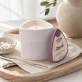 Load image into Gallery viewer, Mica Driftwood Cream hand-cast stone soy candle by Texan Crafts