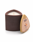 Load image into Gallery viewer, Mica Slow Roast hand-cast stone soy candle — rosewood vessel with embossed Texan Crafts mark, on white