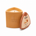 Load image into Gallery viewer, Mica Sunday Loaf hand-cast stone soy candle — wheat vessel with embossed Texan Crafts mark, on white