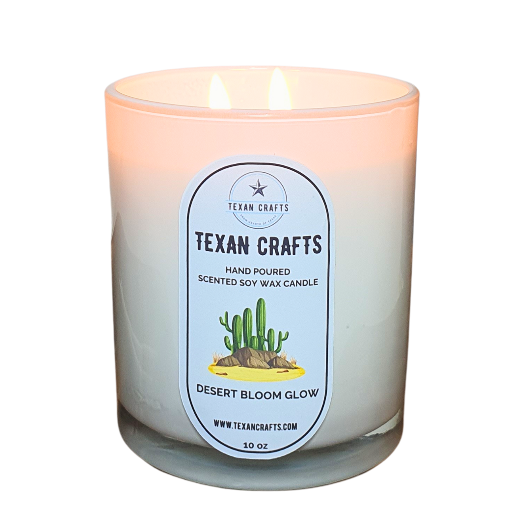 Winter Wonderland Desert Bloom Glow Soy Wax Candle