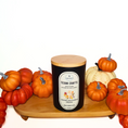 Load image into Gallery viewer, Midnight Elegance Caramelized Pumpkin Dreams Soy Wax Candle
