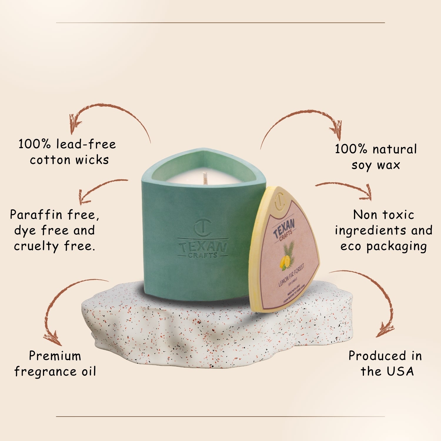 Mica collection Soy Candle | Lemon Fir Forest