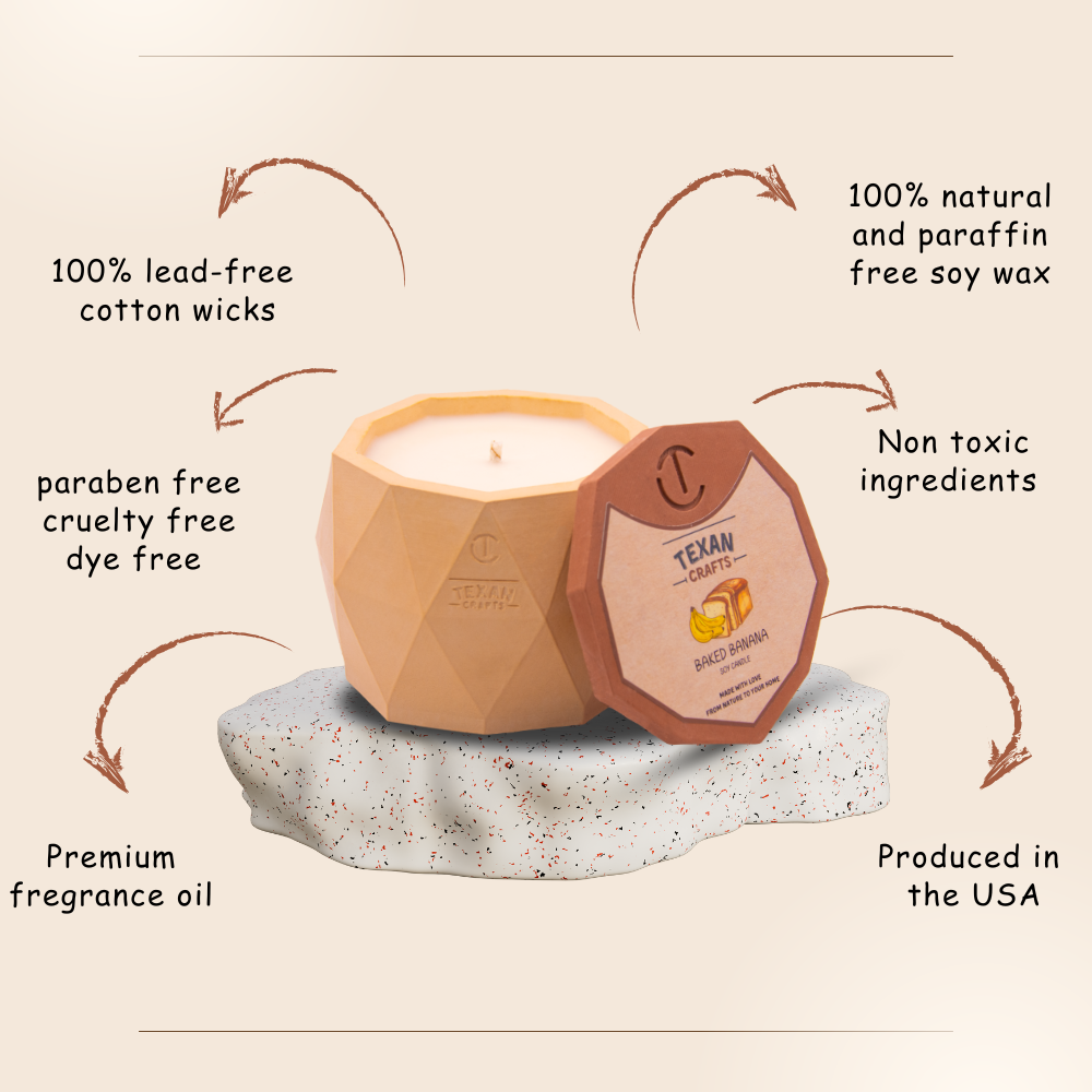 Baked Banana Bread scented Soy Candle | Aspen Collection