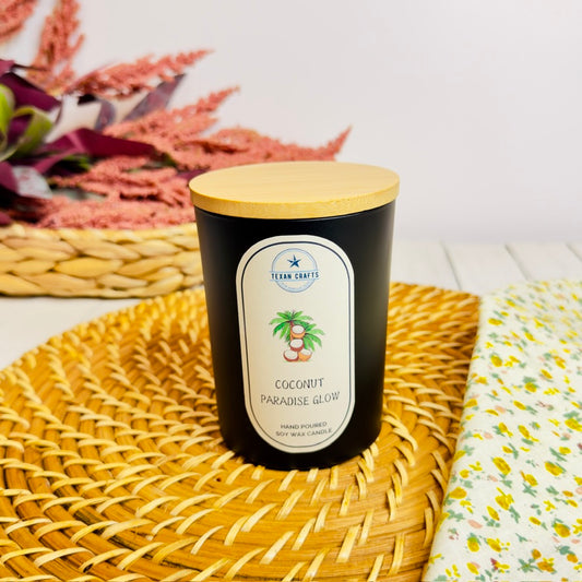 Midnight Elegance Coconut Paradise Glow Soy Wax Candle