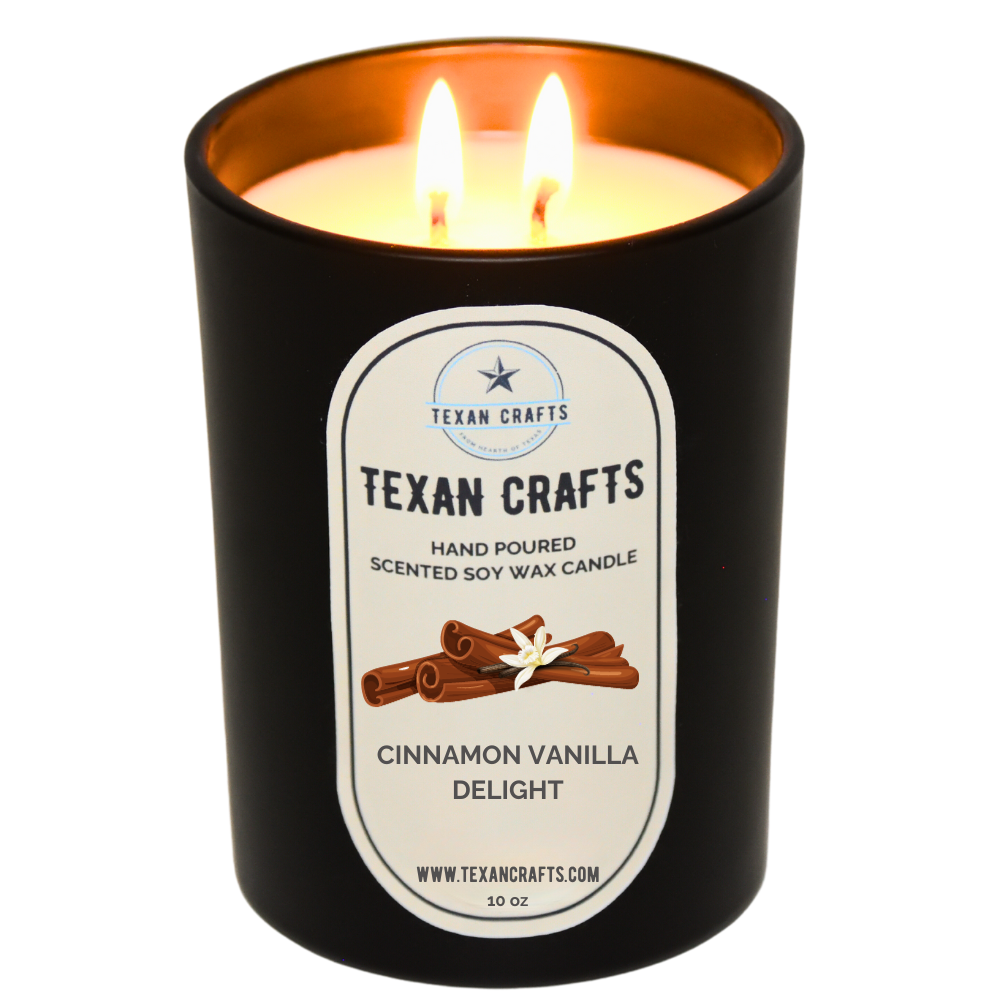 Midnight Elegance Cinnamon Vanilla Delight Soy Wax Candle