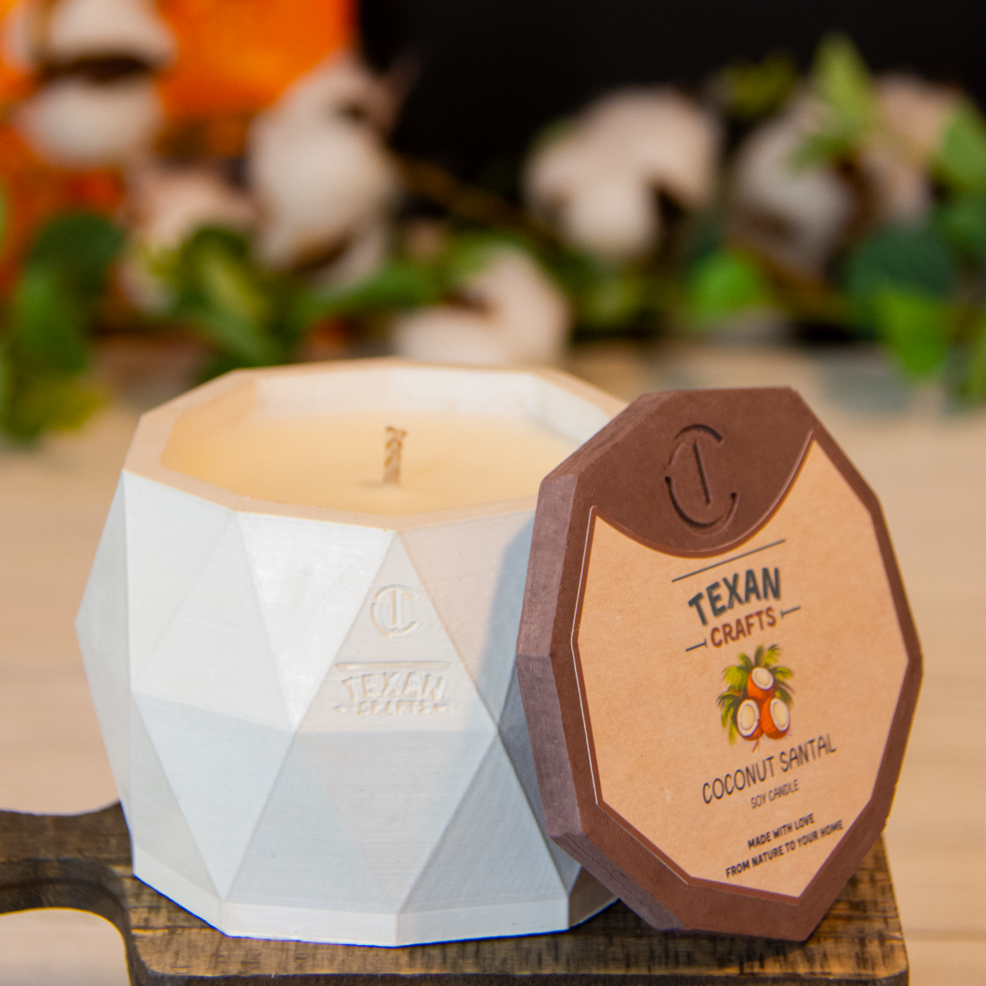 Coconut Santal scented Soy Candle | Aspen Collection