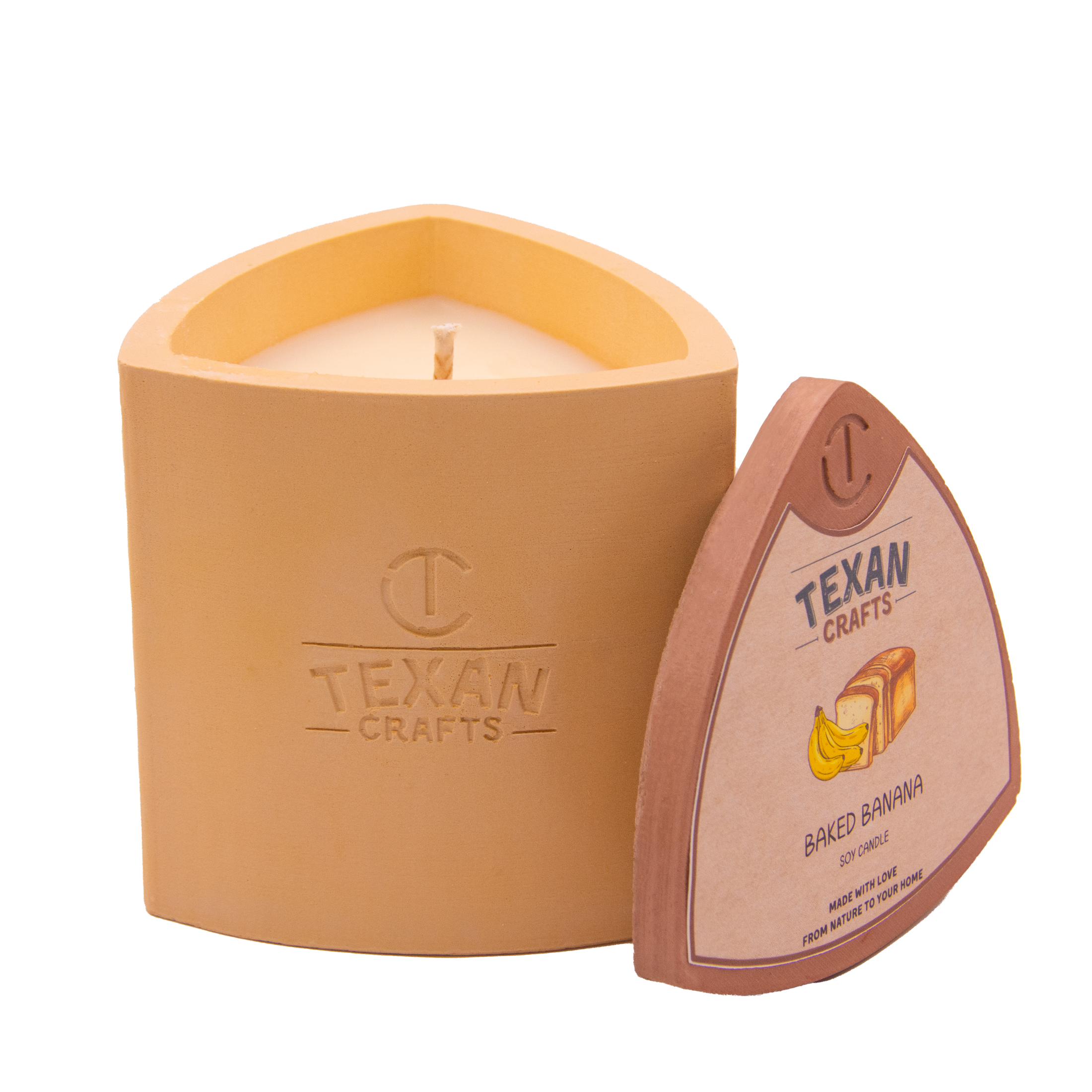 Baked Banana Bread scented Soy Candle | Mica Collection