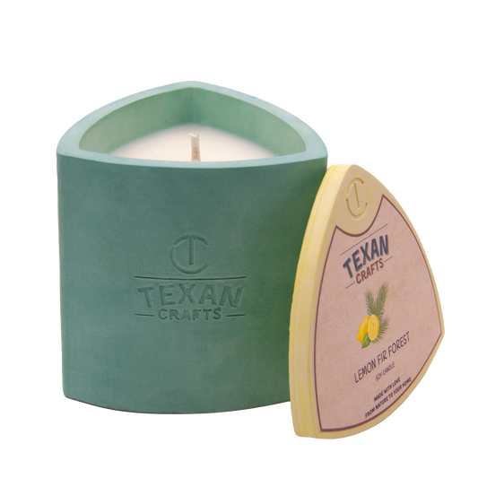 Lemon Fir scented Soy Candle | Mica Collection