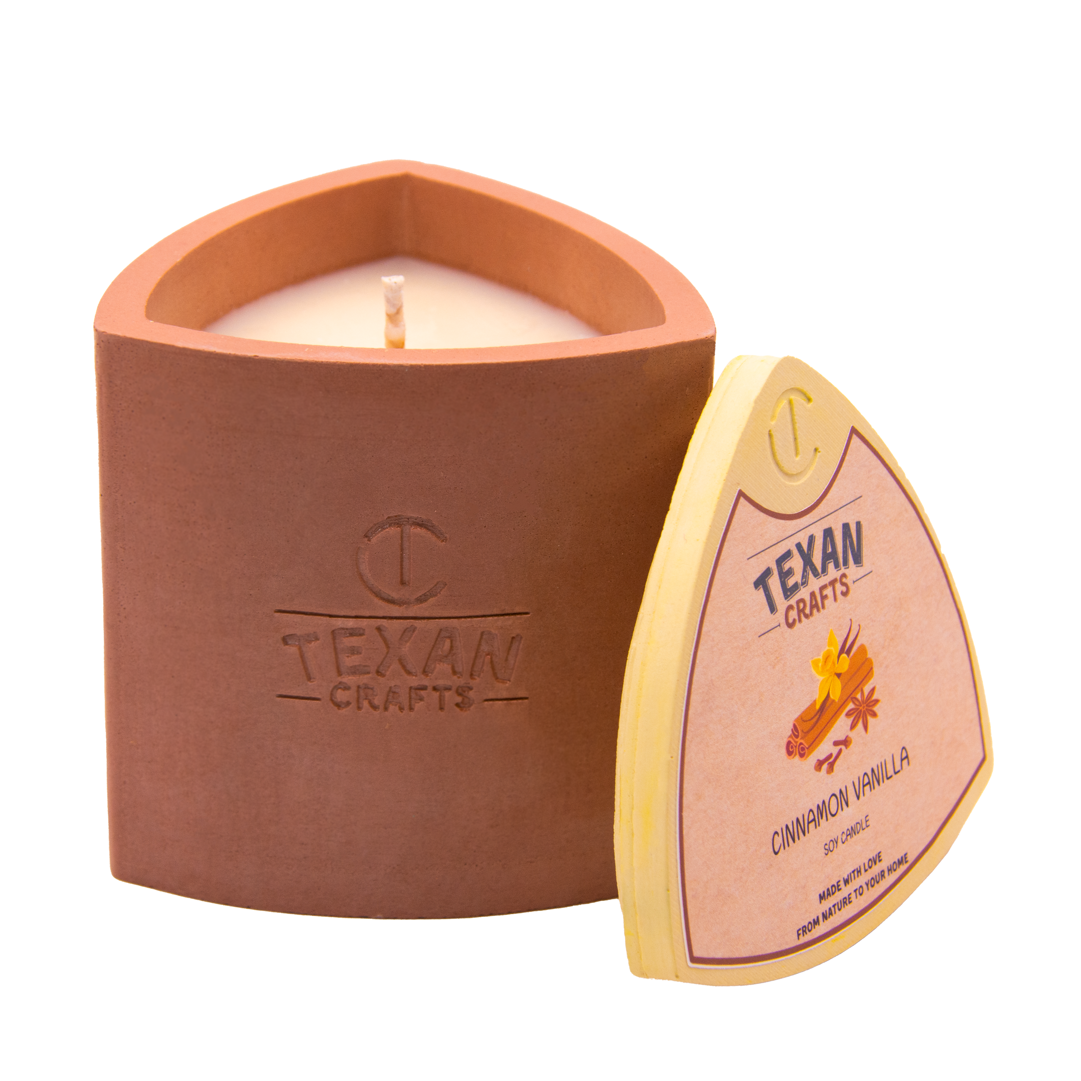 Cinnamon Vanilla scented Soy Candle | Mica Collection