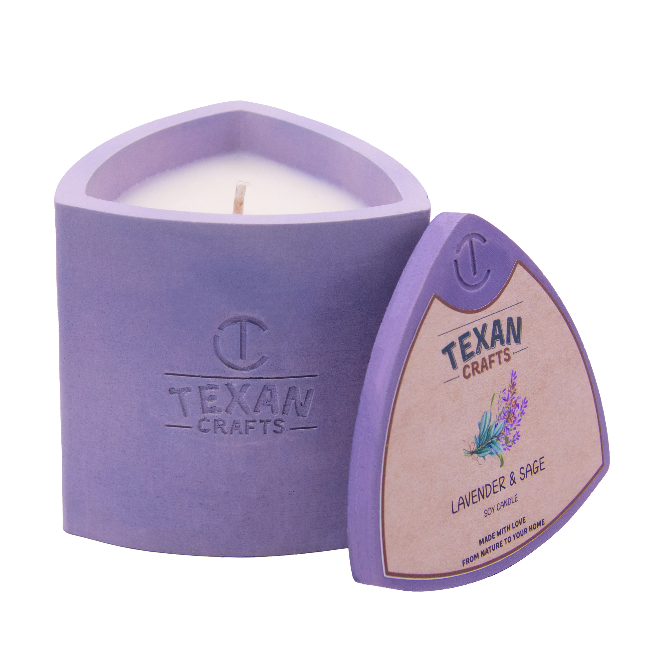 Lavender And Sage scented Soy Candle | Mica Collection