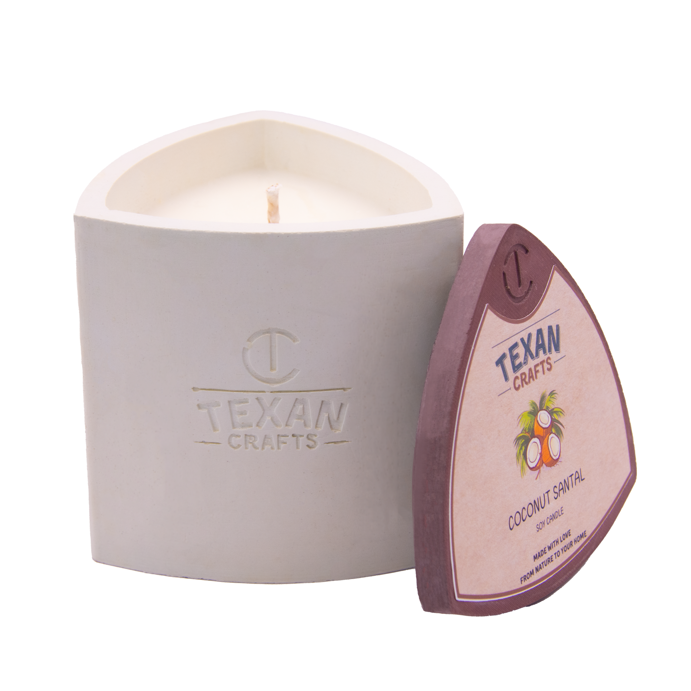 Coconut Santal scented Soy Candle | Mica Collection