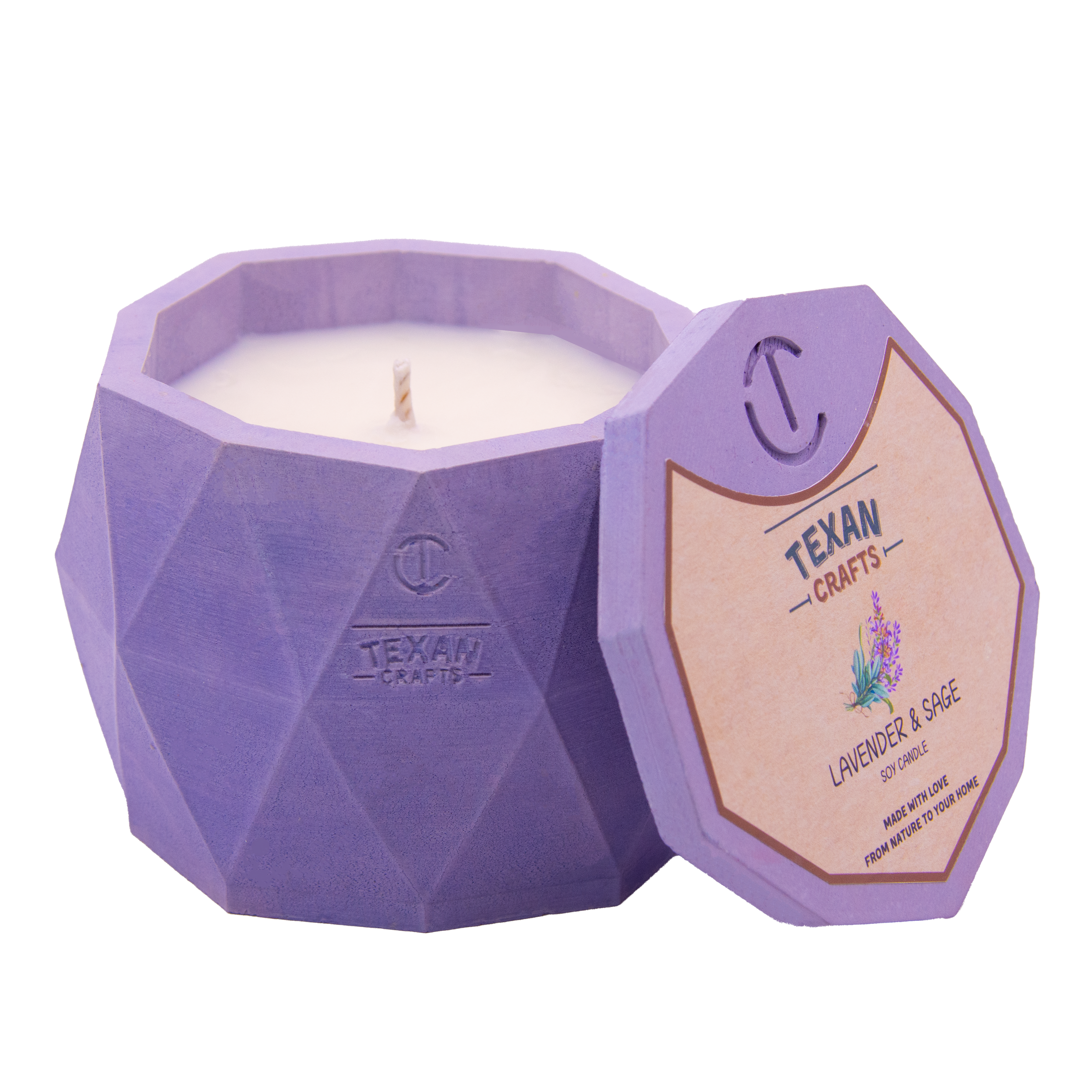 Lavender And Sage scented Soy Candle | Aspen Collection