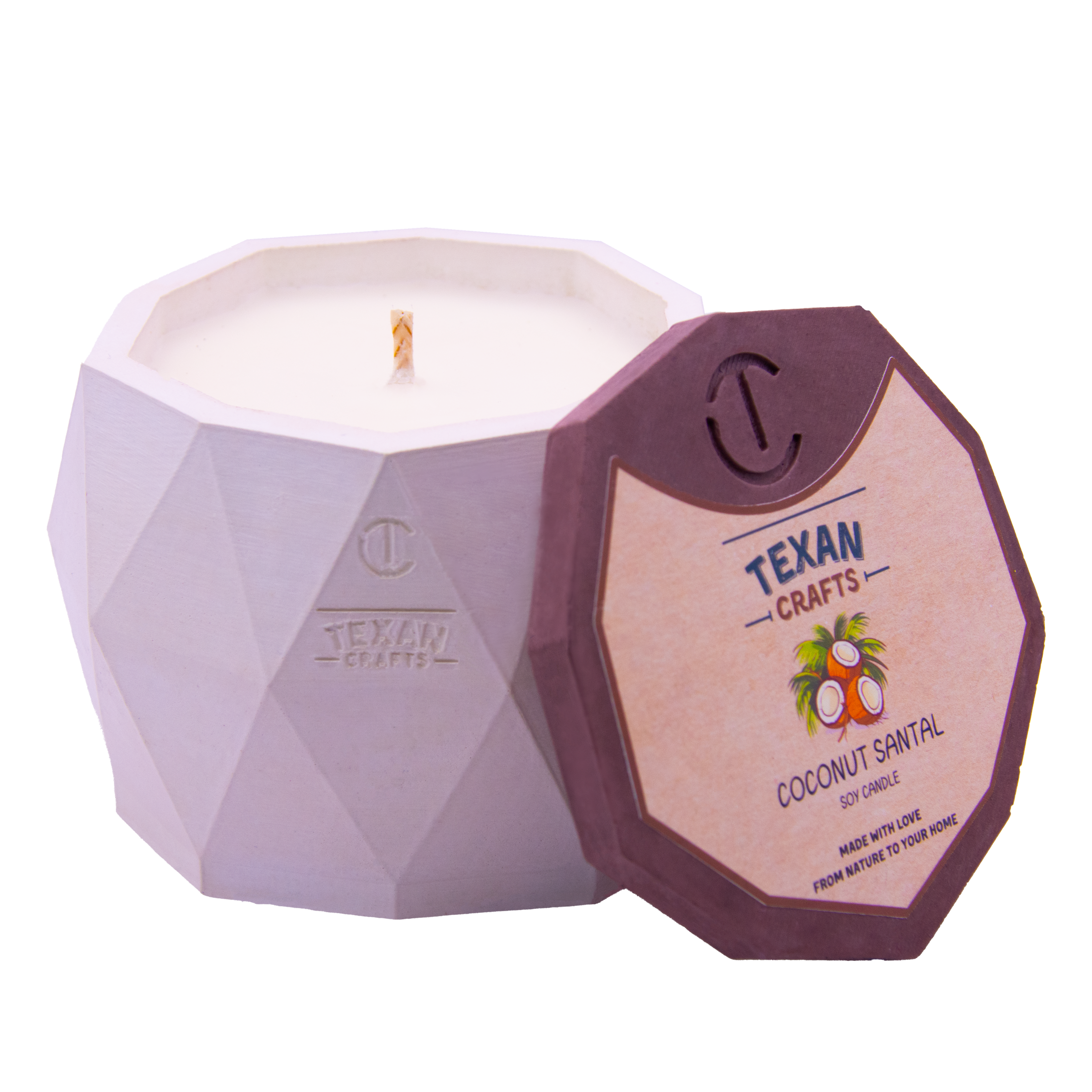 Coconut Santal scented Soy Candle | Aspen Collection