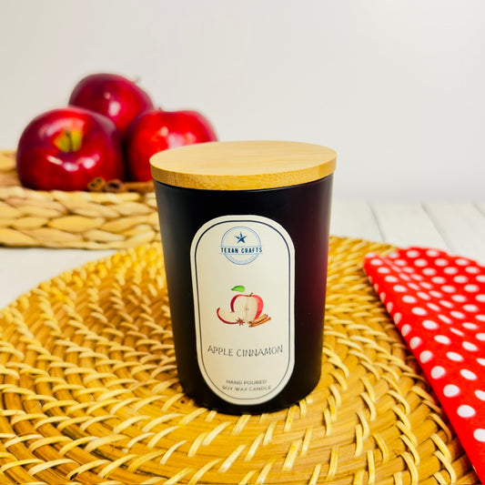 Midnight Elegance Apple Cinnamon Soy Wax Candle