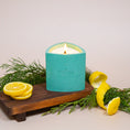 Load image into Gallery viewer, Lemon Fir scented Soy Candle | Mica Collection
