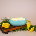 Load image into Gallery viewer, Lemon Fir Scented Soy Candle | Alma Collection
