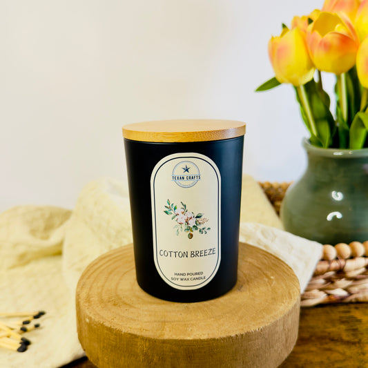 Midnight Elegance Cotton Breeze Soy Wax Candle