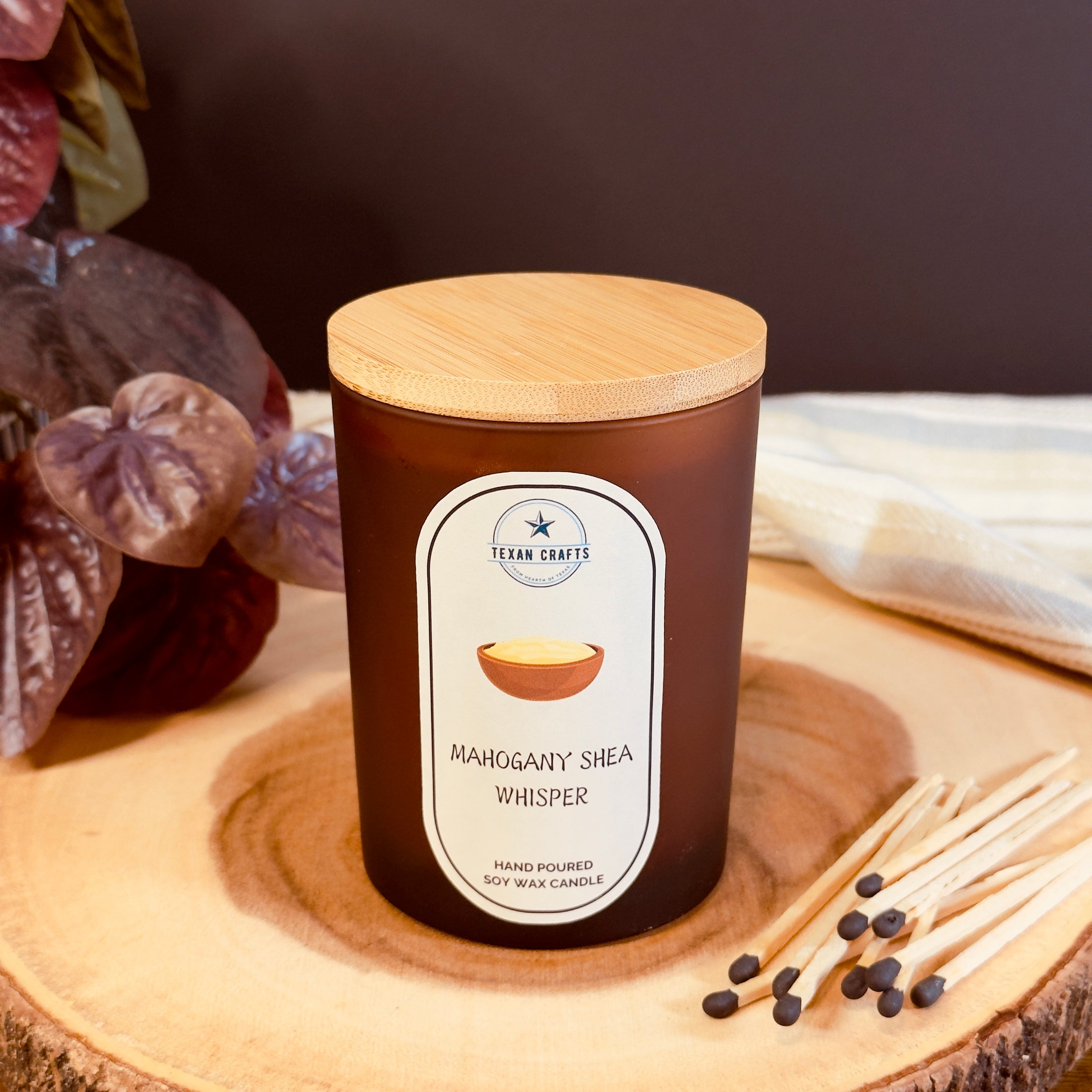 Candlelight Classics Mahogany Shea Whisper Soy Wax Candle