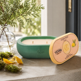 Load image into Gallery viewer, Alma Cedar Frost hand-cast stone soy candle by Texan Crafts
