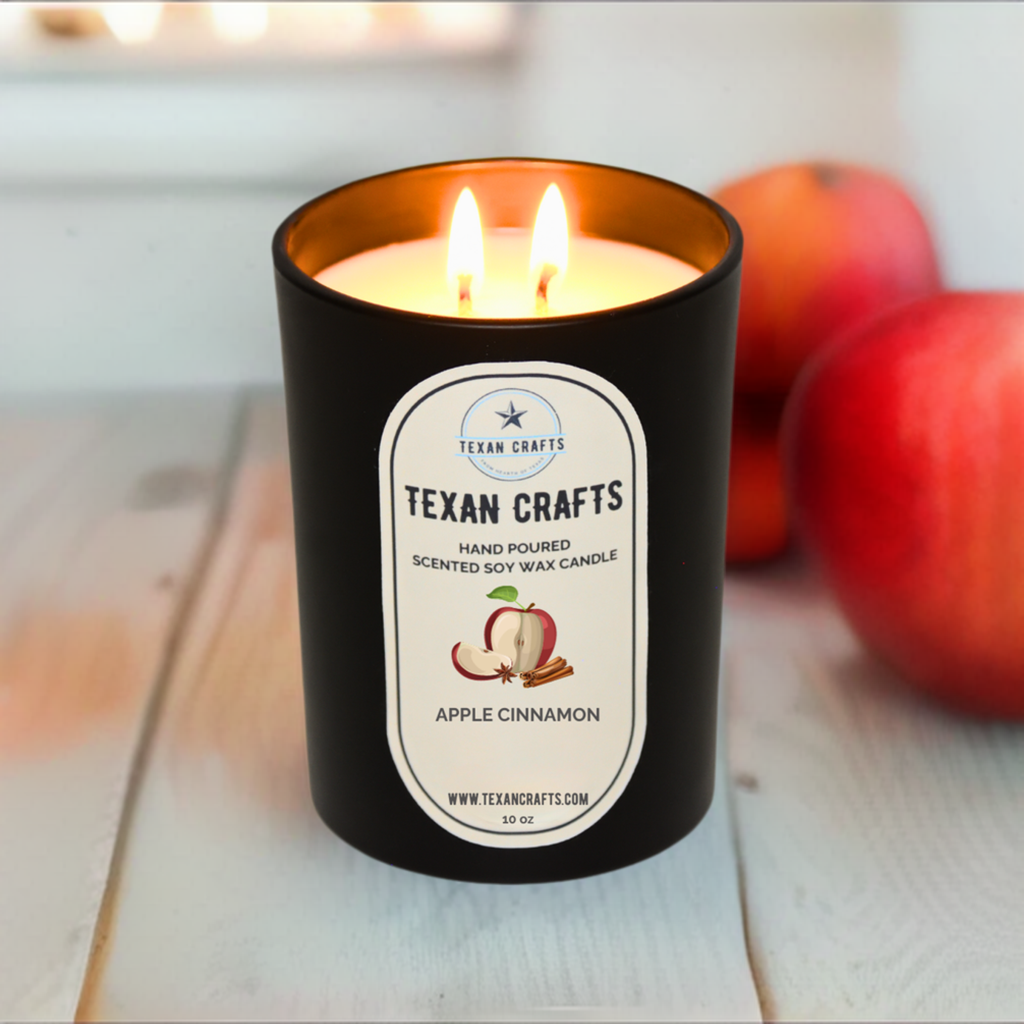 Midnight Elegance Apple Cinnamon Soy Wax Candle