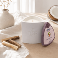 Load image into Gallery viewer, Mica Driftwood Cream hand-cast stone soy candle by Texan Crafts
