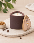 Load image into Gallery viewer, Mica Slow Roast hand-cast stone soy candle by Texan Crafts
