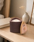 Load image into Gallery viewer, Mica Slow Roast hand-cast stone soy candle by Texan Crafts
