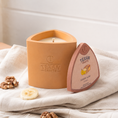 Load image into Gallery viewer, Mica Sunday Loaf hand-cast stone soy candle by Texan Crafts
