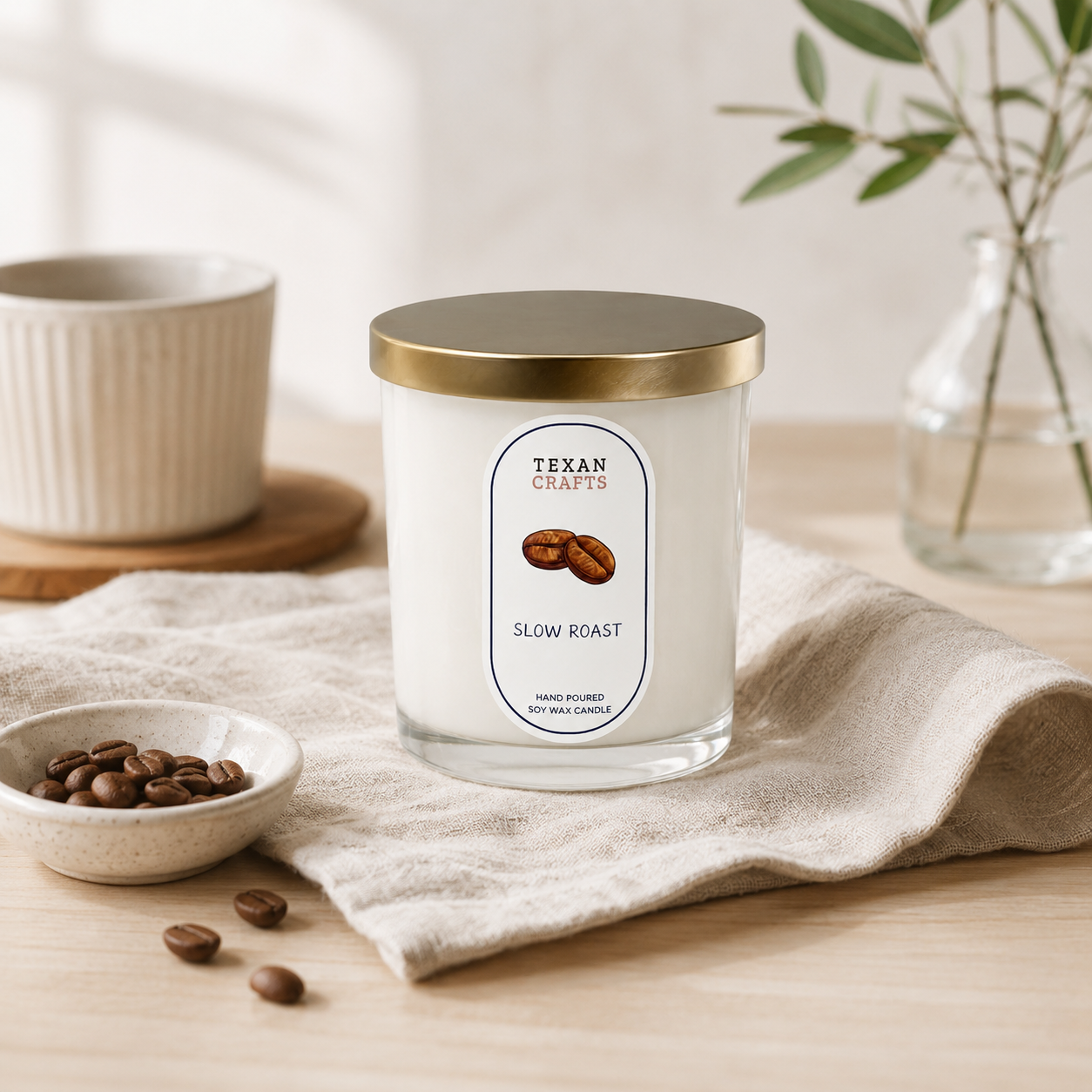 Stella Slow Roast hand-poured soy candle by Texan Crafts