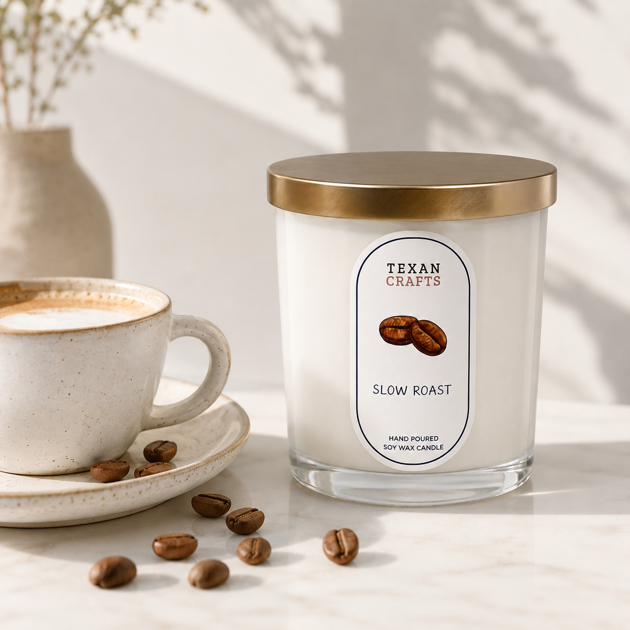 Stella Slow Roast hand-poured soy candle by Texan Crafts