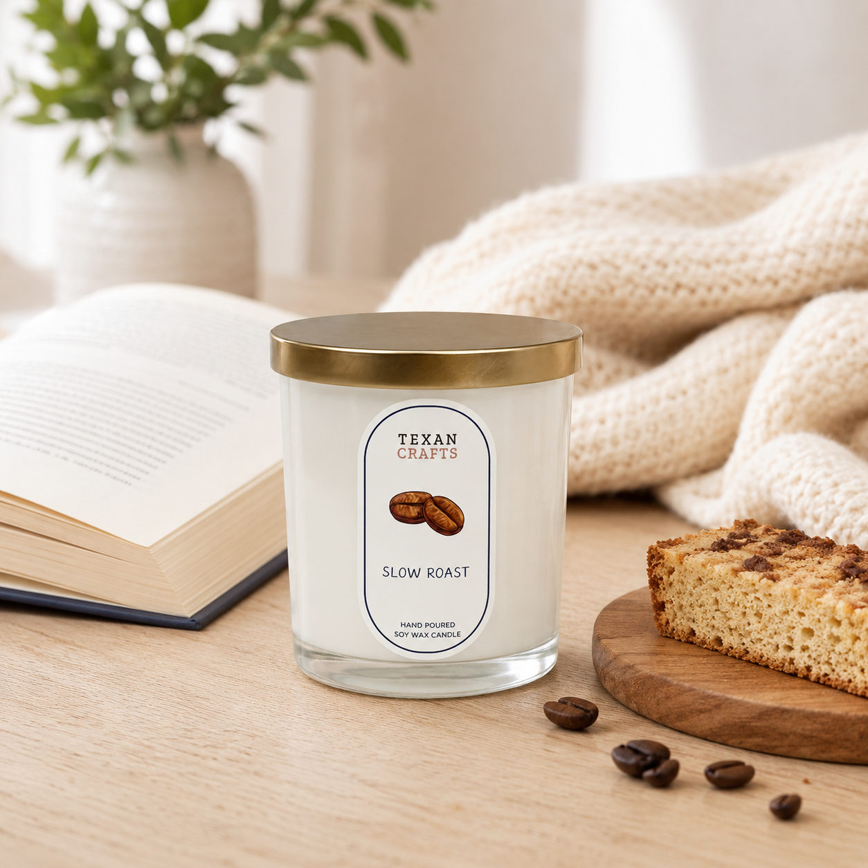 Stella Slow Roast hand-poured soy candle by Texan Crafts